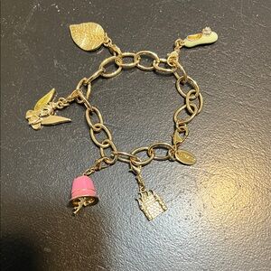 Disney TinkerBell Gold Charm Bracelet